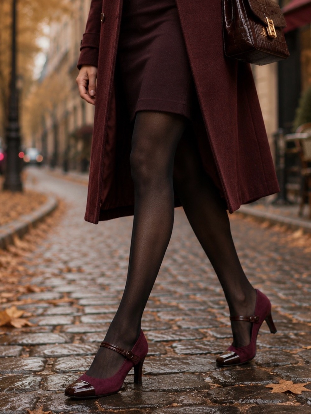 LUCA  FERRI Elegant Burgundy MaryJane Heels Size 10